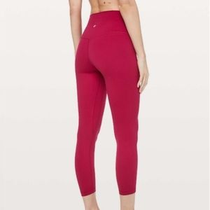 Lululemon Align II Yoga Pant Red tight Leggings High Rise Full Size 25" sz 6